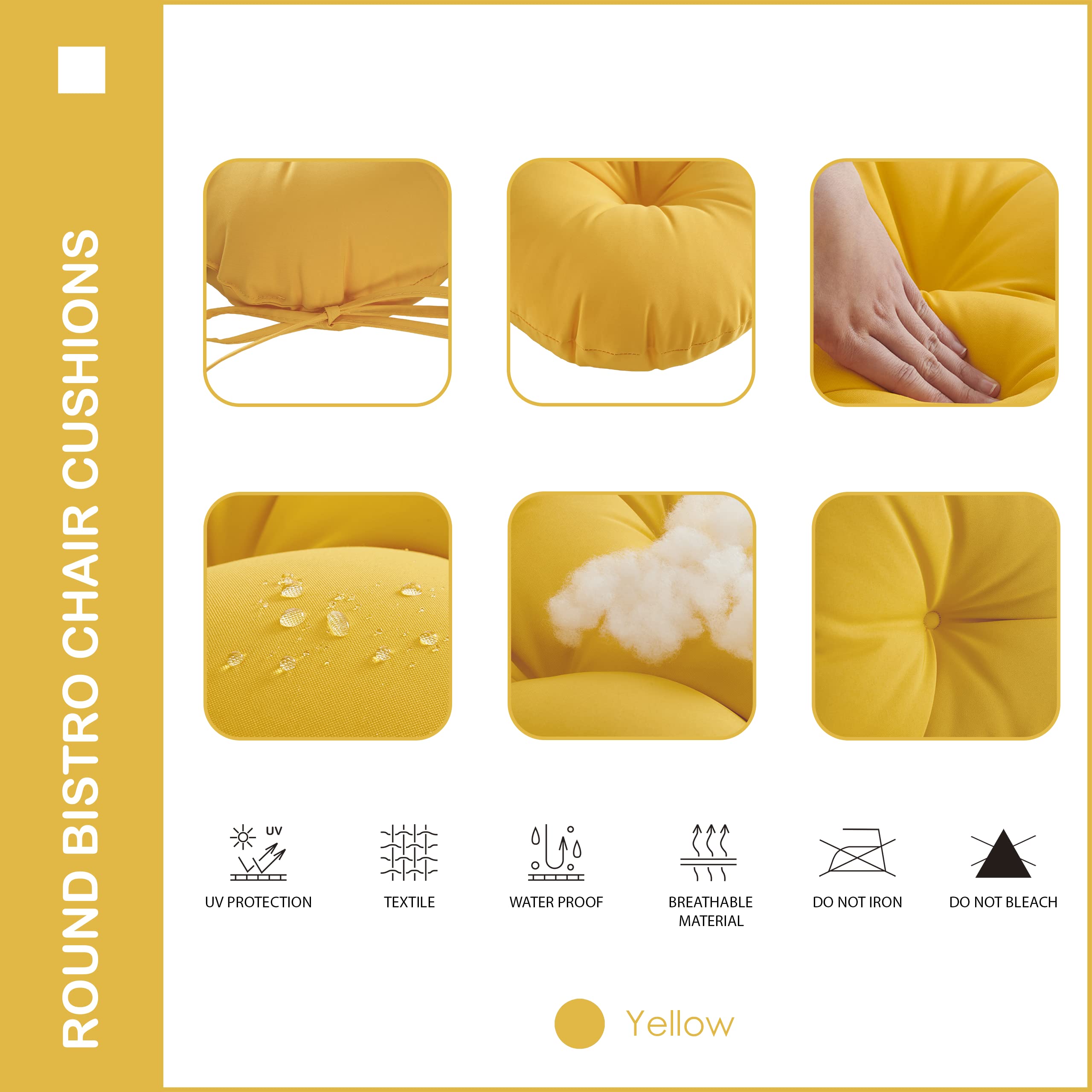 YOOZEKU side profile showing 4" thickness for cushioned seating support
