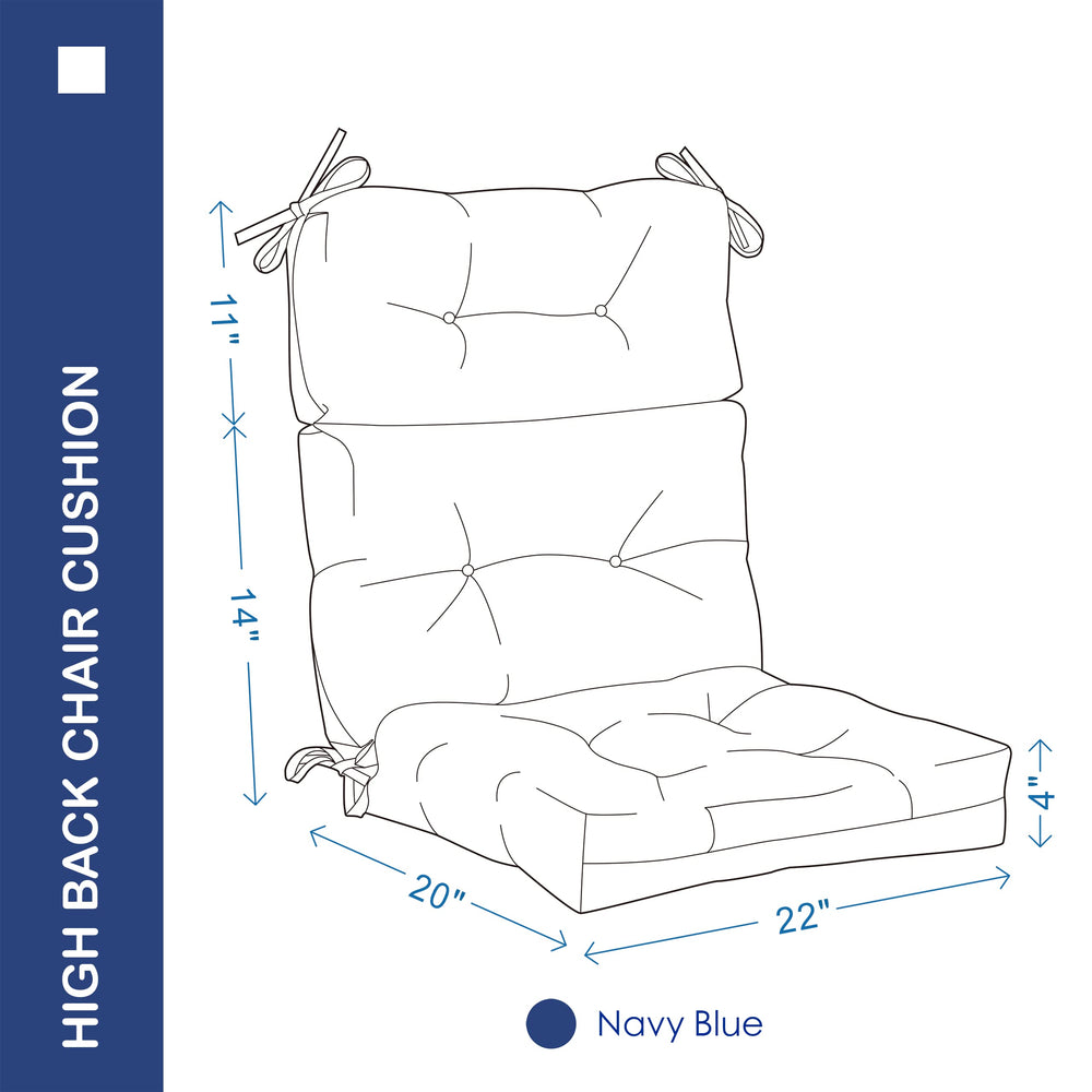 YOOZEKU cushion beside chair showing 45x22x4 inch size for fit