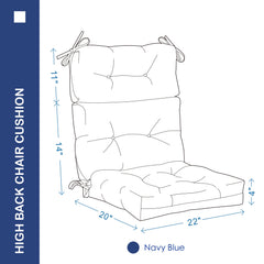 YOOZEKU cushion beside chair showing 45x22x4 inch size for fit