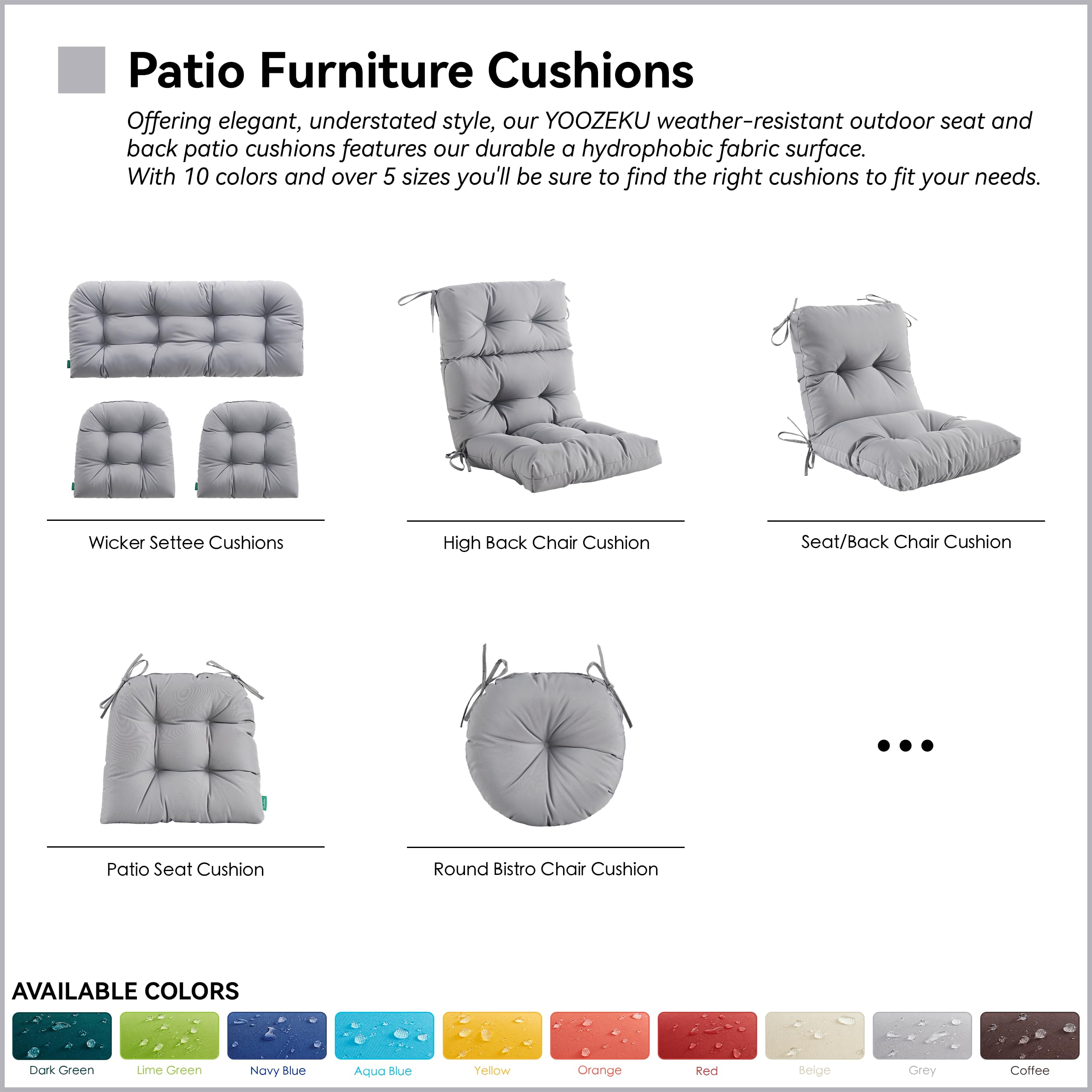 YOOZEKU cushion next to chair seat showing 15-inch scale benefit accurate fit