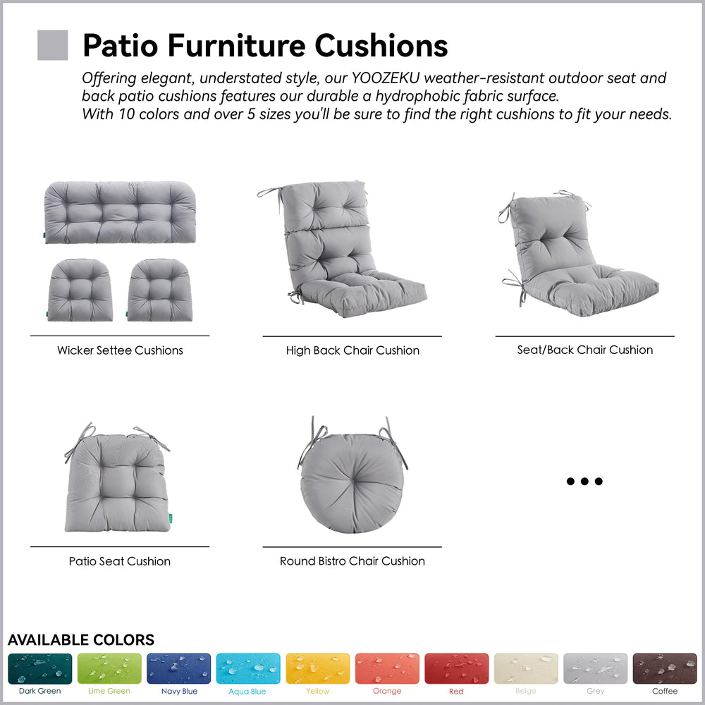 YOOZEKU cushion next to chair seat showing 15-inch scale benefit accurate fit