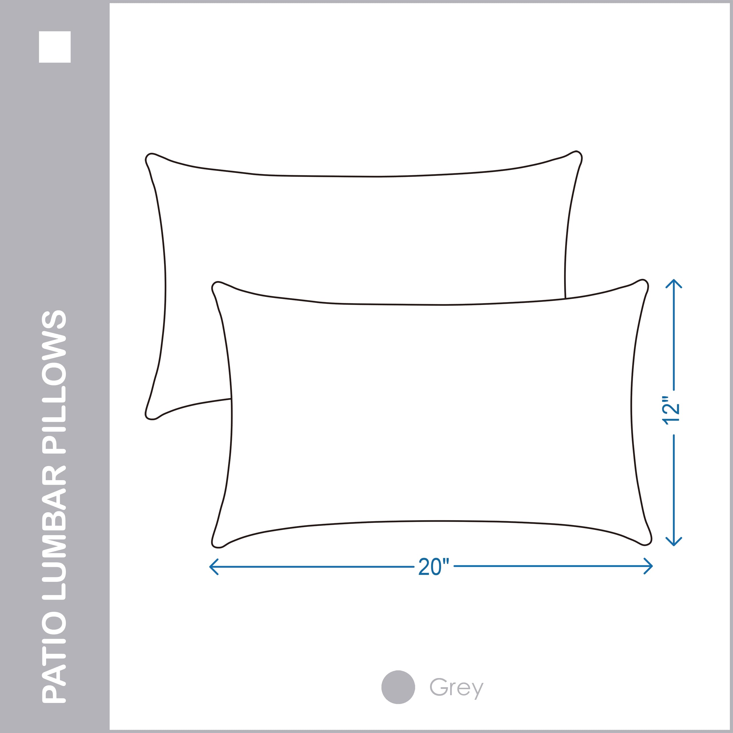 YOOZEKU pillow on bench for size comparison demonstrating 12×20 inch scale