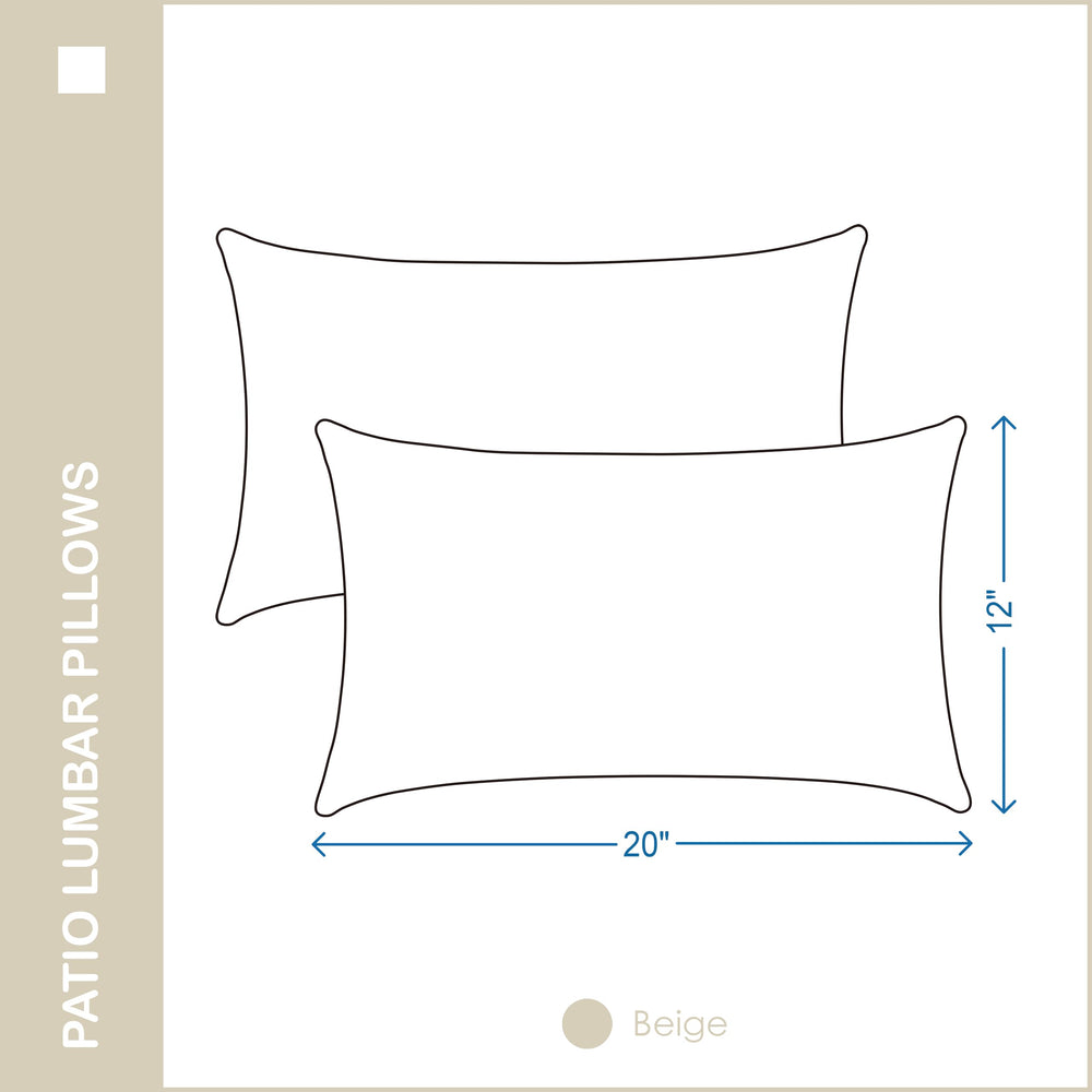YOOZEKU pillow on bench demonstrating 12x20 inch size and scale conformity