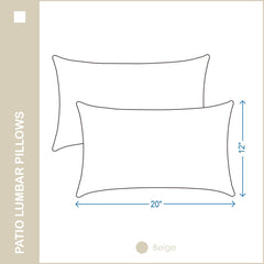 YOOZEKU pillow on bench demonstrating 12x20 inch size and scale conformity