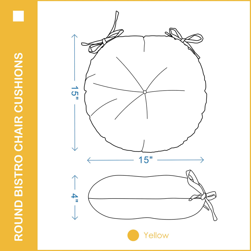 YOOZEKU cushion tied to bistro chair demonstrating secure anti-slip fit