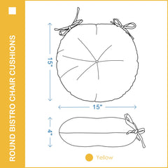 YOOZEKU cushion tied to bistro chair demonstrating secure anti-slip fit