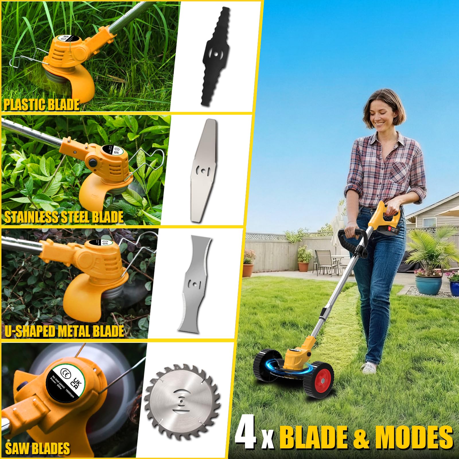 YOPTWX adjustable telescoping handle extended to show ergonomic comfort
