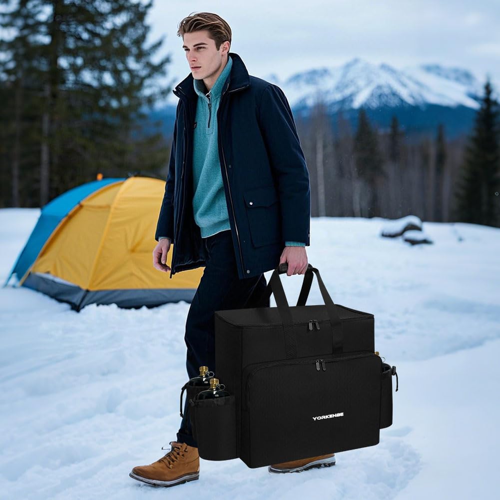 Yorkenbe padded handle shown in hand for comfortable carrying