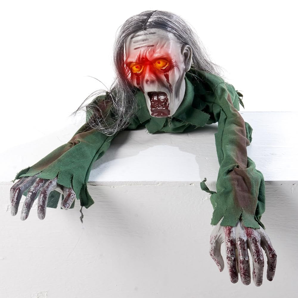 yosager front view of crawling ghost prop showing full pose and dramatic impact