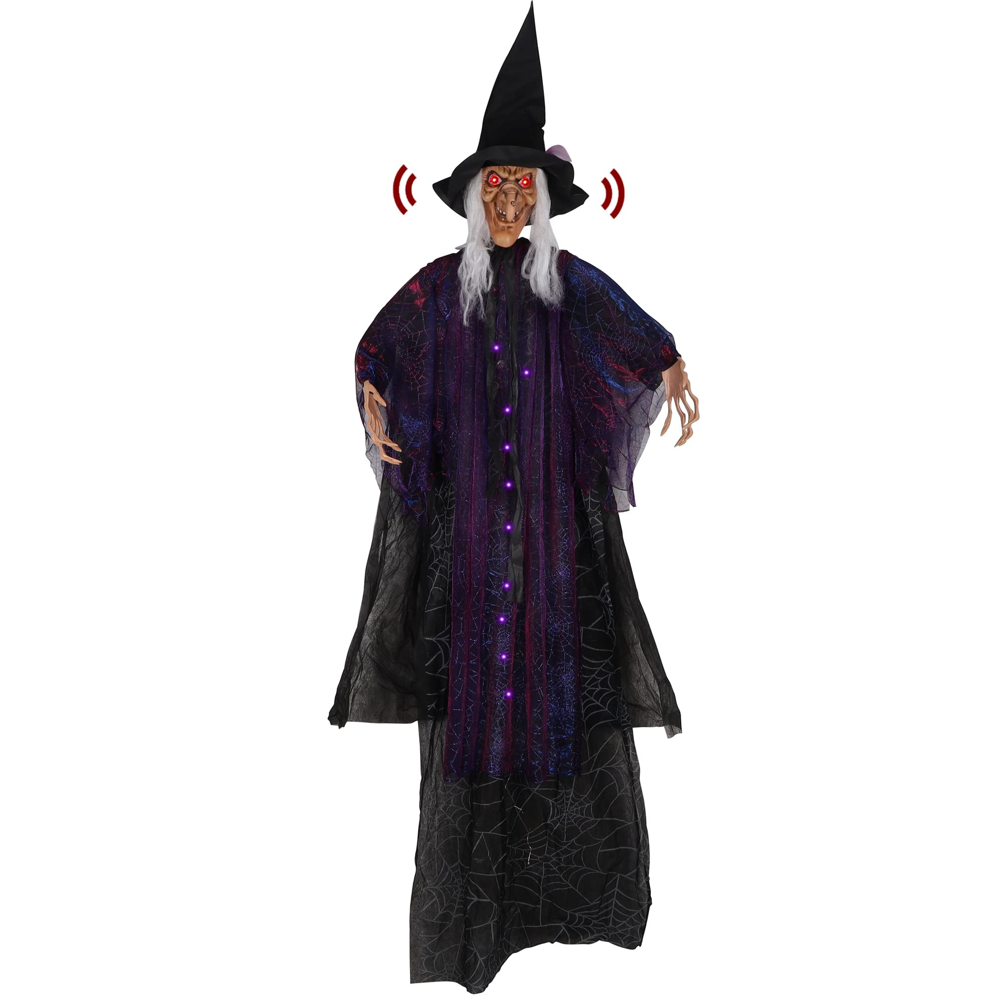 yosager witch in party entrance setup creating memorable spooky ambiance