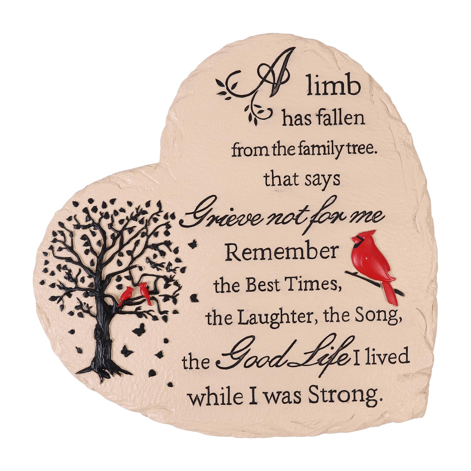 Youdear Memorials heart stone front view showing heart shape and inscription benefit