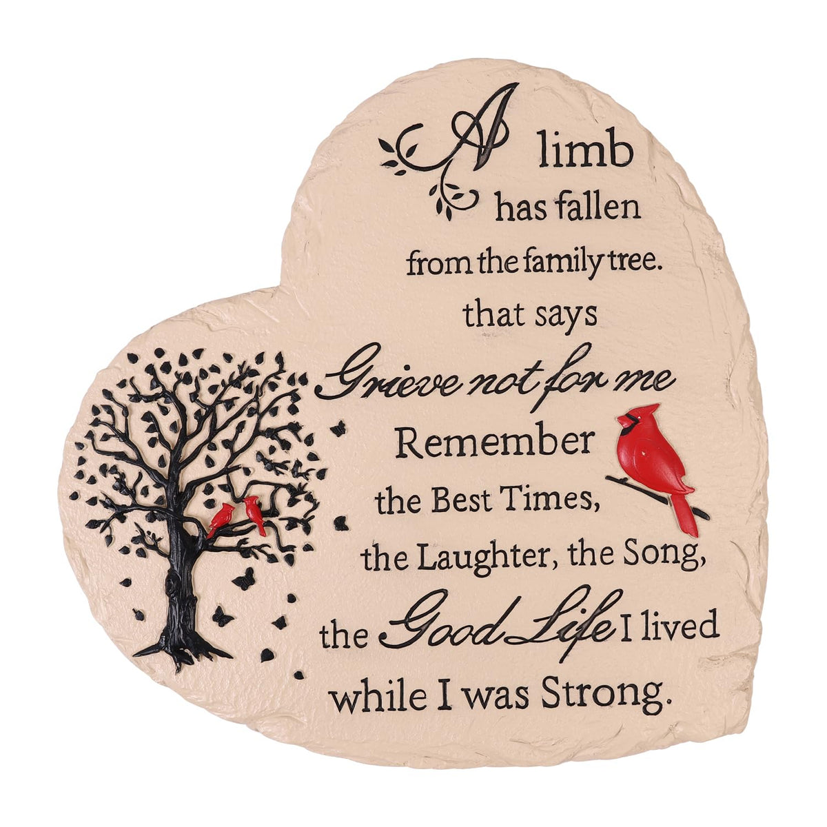 Youdear Memorials heart stone front view showing heart shape and inscription benefit