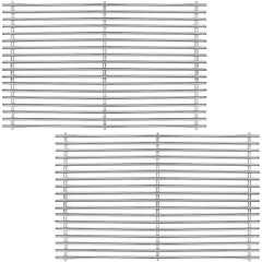 YOUFIRE front view of two stainless replacement grates showing precise fit and reliable performance