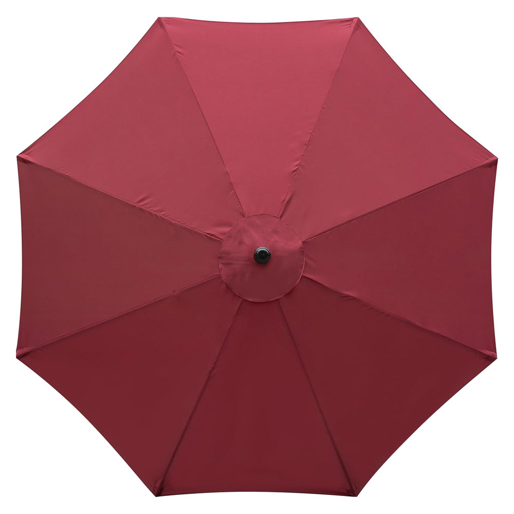 YOUGE OUTDOOR front view burgundy canopy showing full coverage and renewed shade