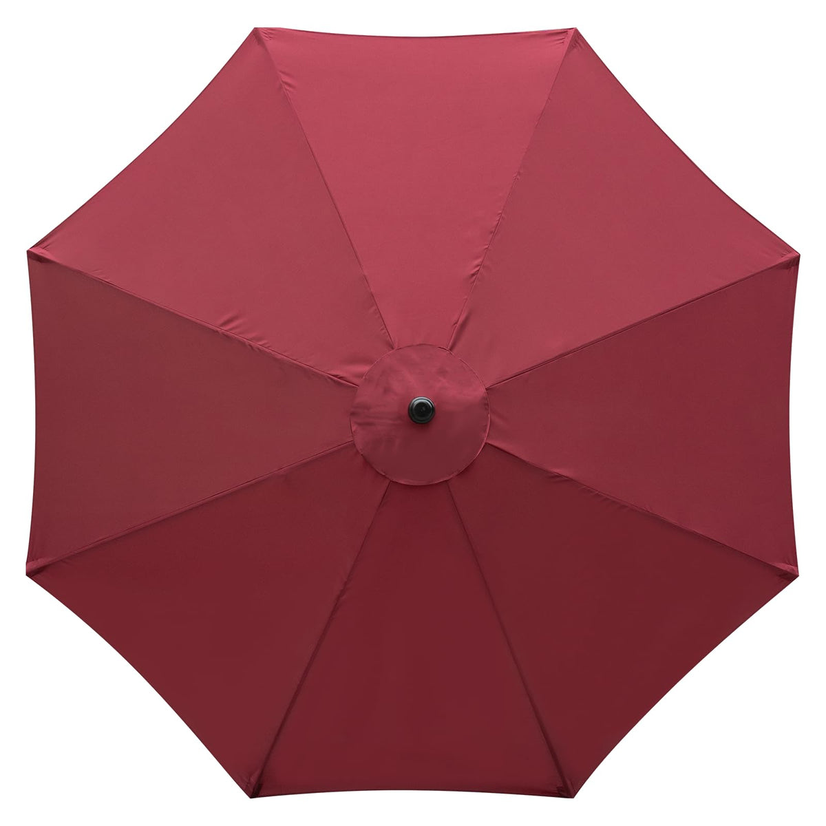 YOUGE OUTDOOR front view burgundy canopy showing full coverage and renewed shade