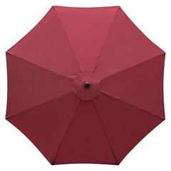 YOUGE OUTDOOR front view burgundy canopy showing full coverage and renewed shade