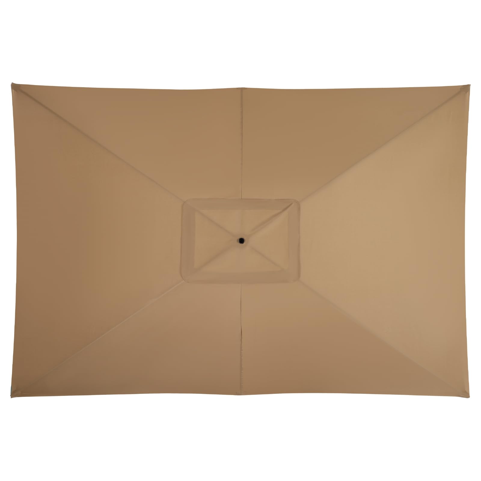 YOUGE OUTDOOR front view of rectangular coffee canopy showing full coverage benefit