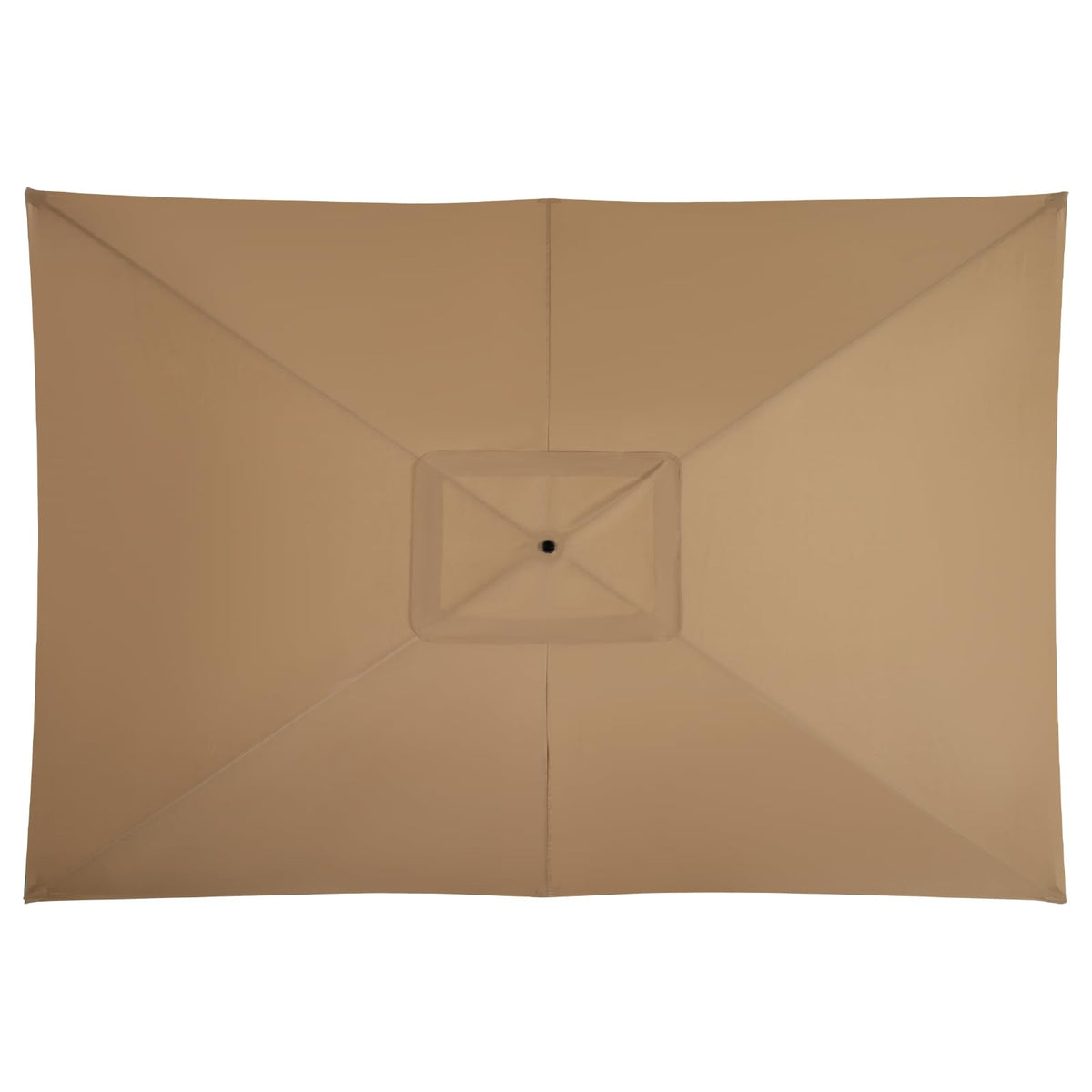 YOUGE OUTDOOR front view of rectangular coffee canopy showing full coverage benefit