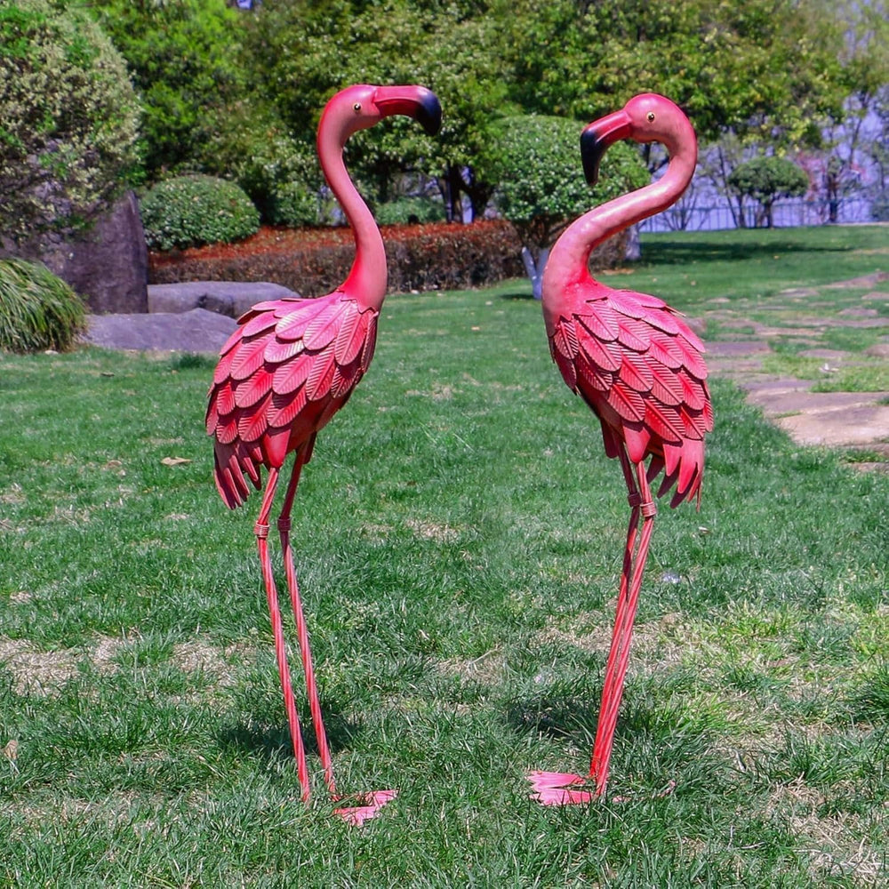 YOUKI flamingo packaged set showing ready-to-assemble convenience
