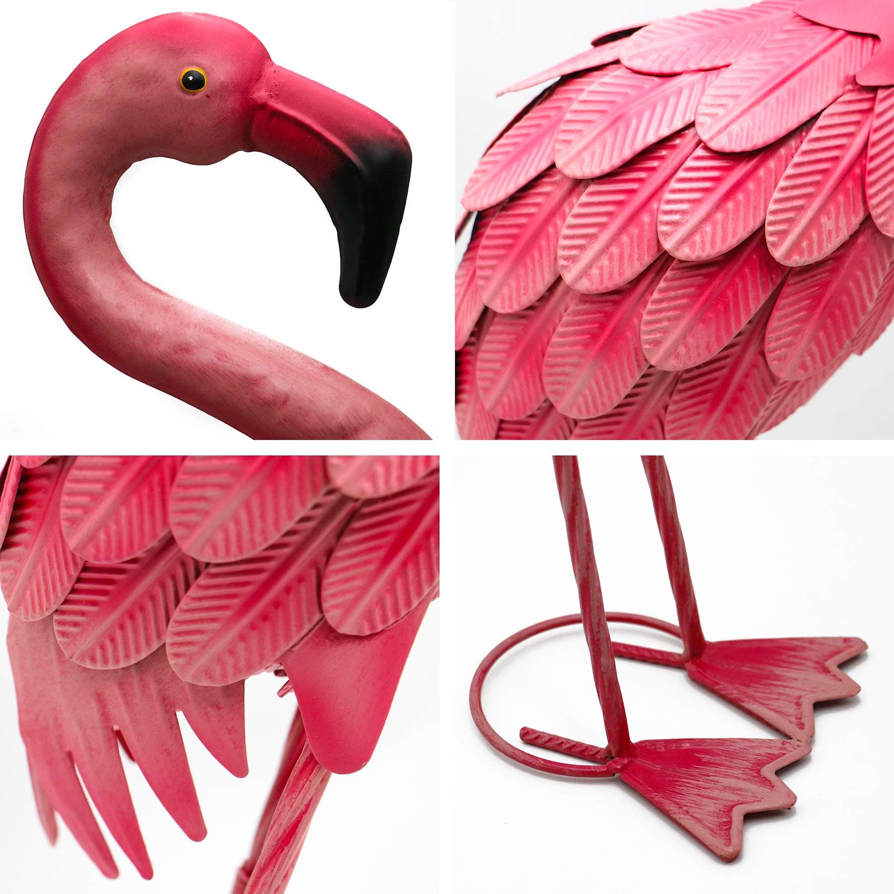 YOUKI flamingo size comparison with ruler illustrating accurate dimensions