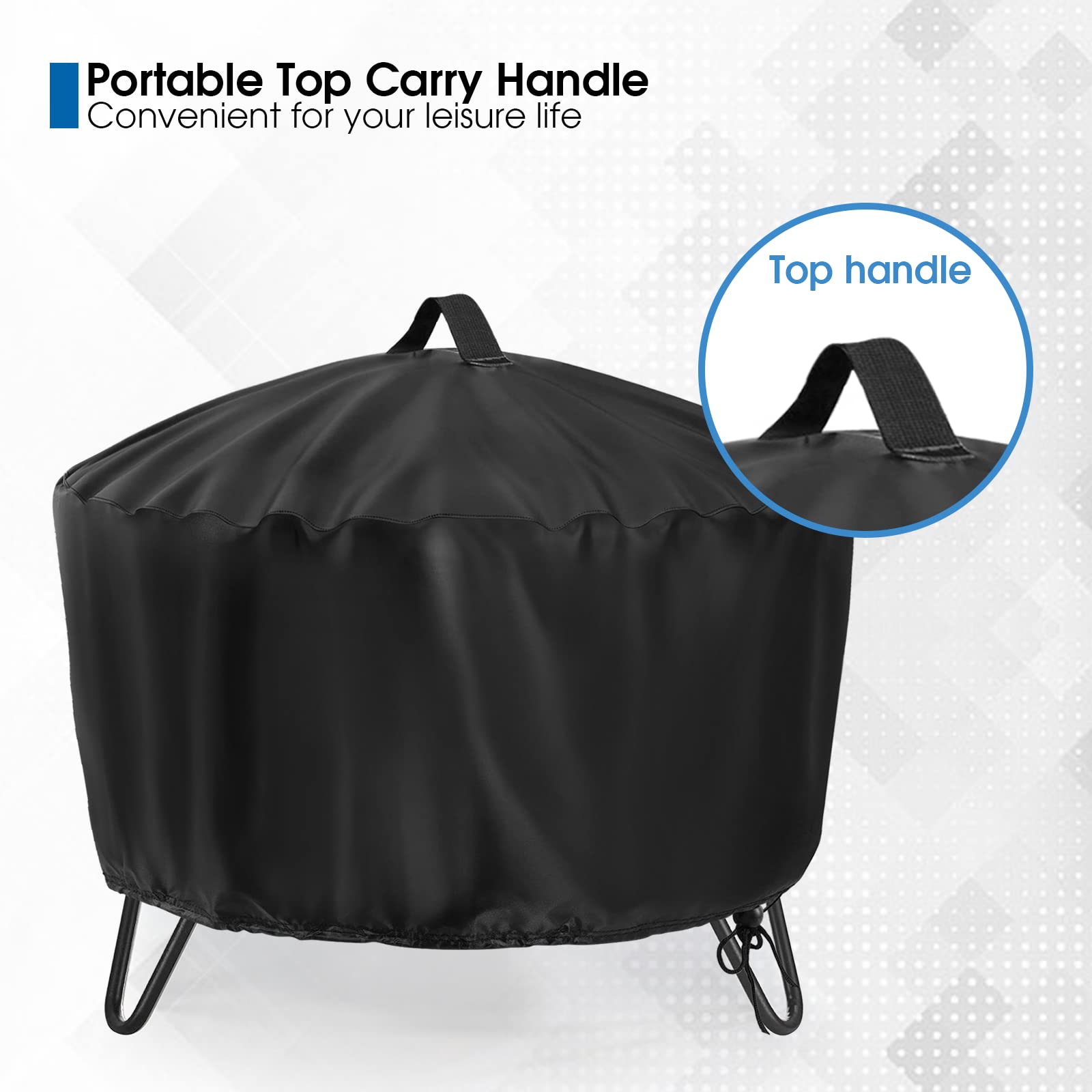 Youlvy bottom drawstring and nylon locks securing cover in wind