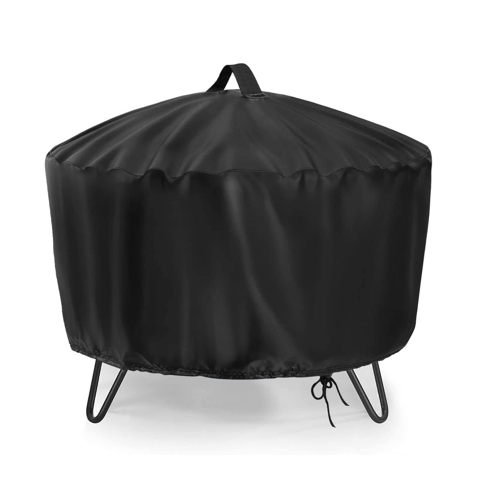 Youlvy front view of cover protecting round fire pit for weather resistance