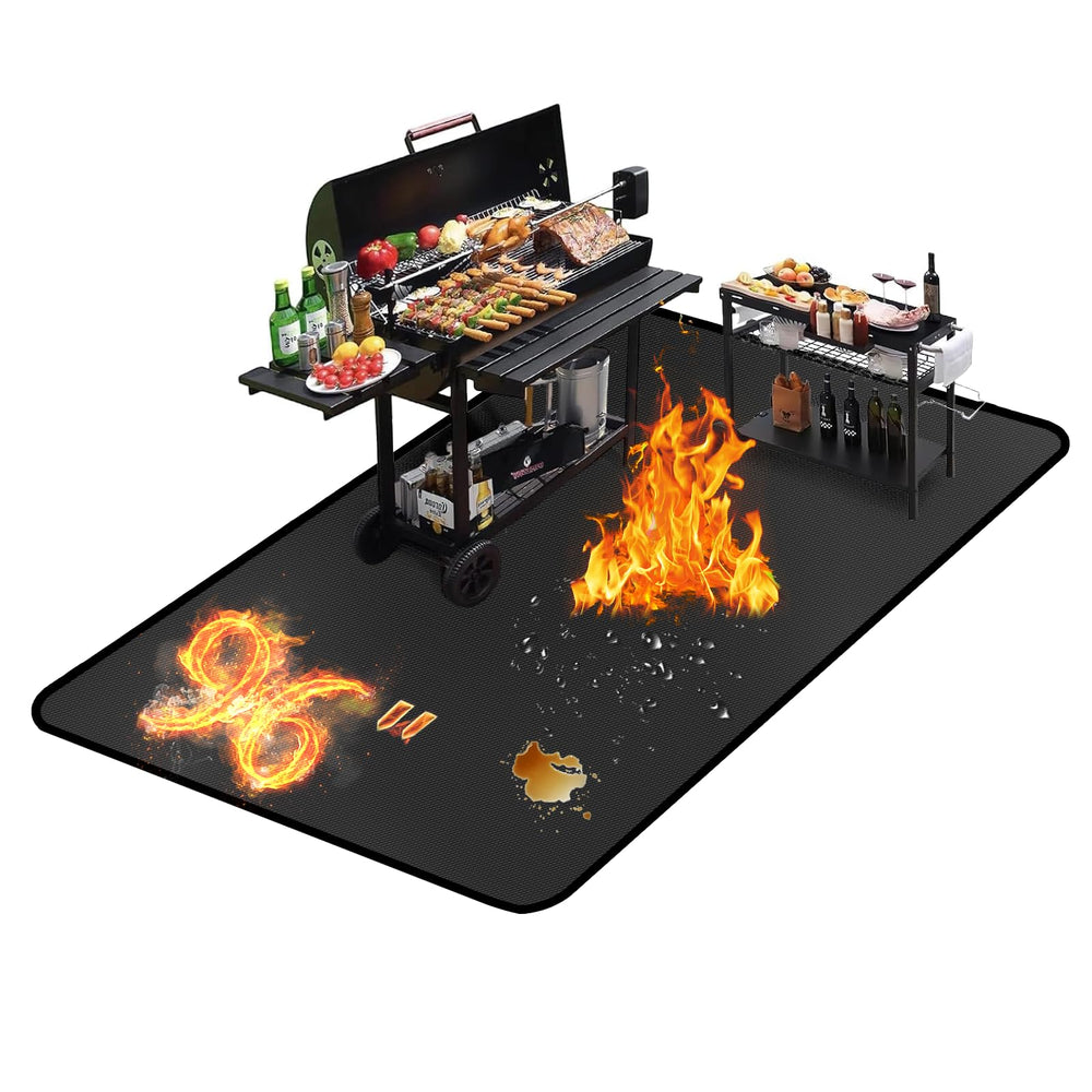 Youlvy front view showing full mat protecting deck from spills