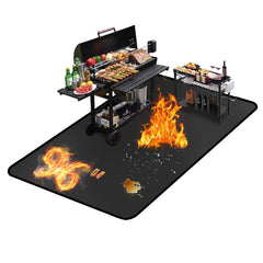 Youlvy front view showing full mat protecting deck from spills