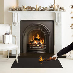 Youlvy mat under charcoal grill catching ash and grease for safety