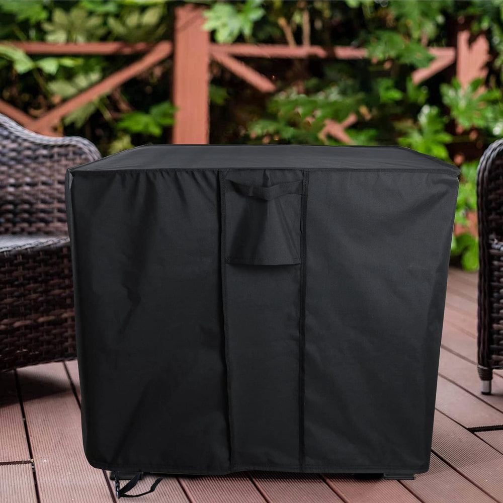 Youlvy covered firepit in patio setting protecting furniture and appearance