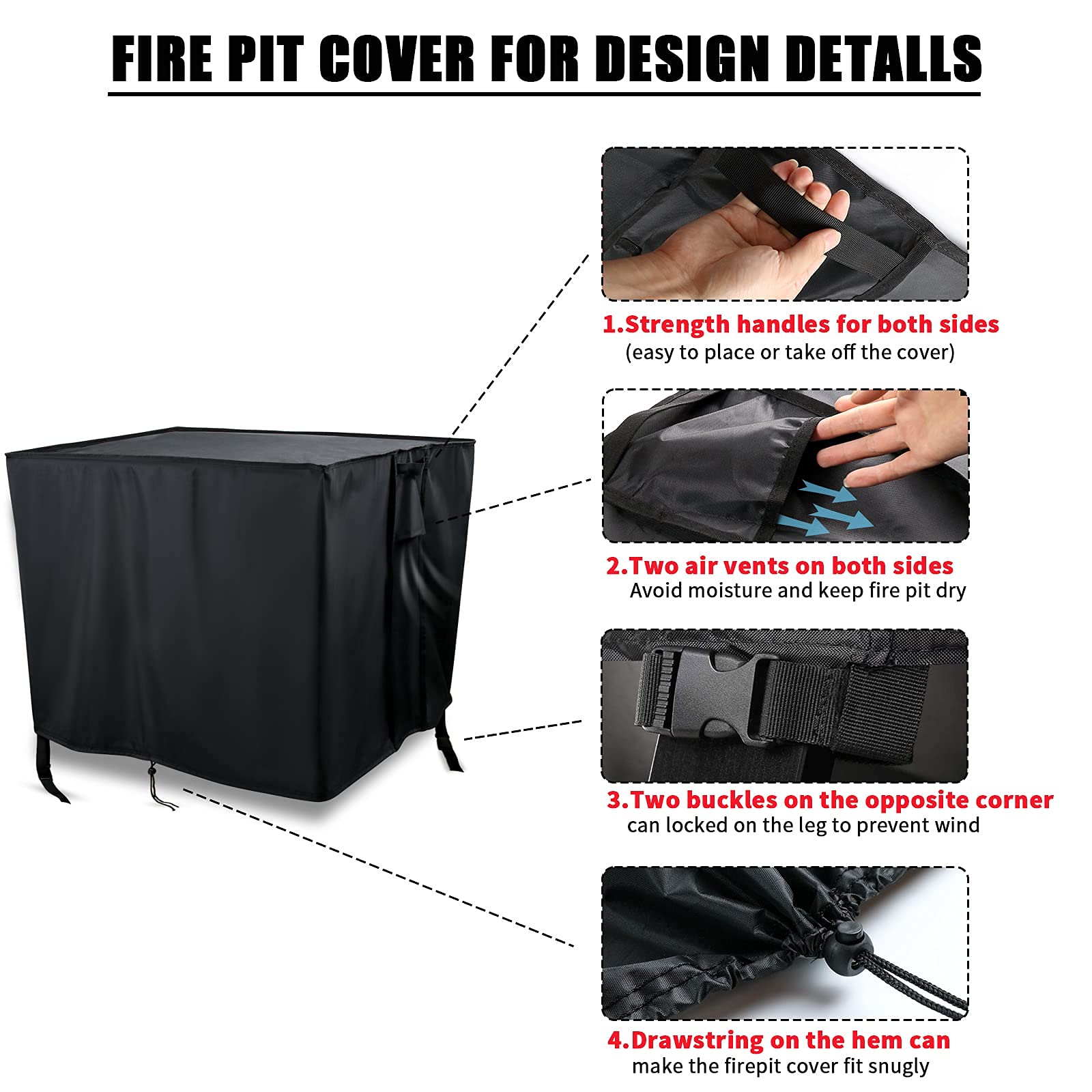 Youlvy side handle close-up for easy carrying and fast cover removal