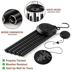 YOUNTASY wind chimes hung from a tree in a garden, creating soothing ambient sound for reflection