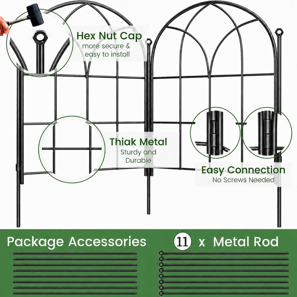 Youpehom metal connecting stake detail demonstrating easy no-dig installation benefit