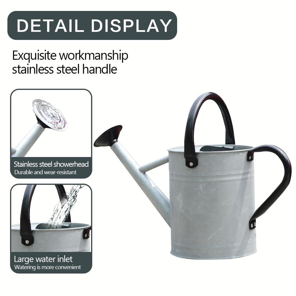 yourjoy metal watering can producing gentle shower for delicate seedlings and foliage
