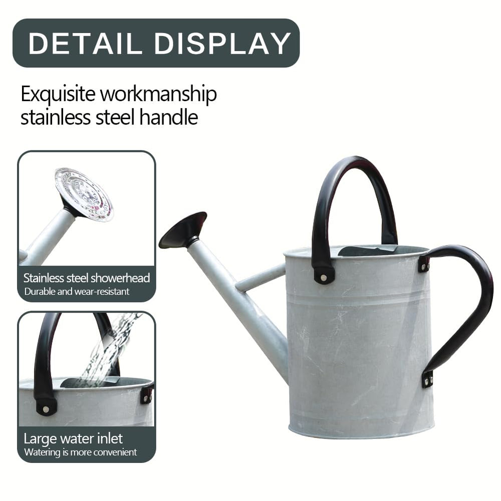 yourjoy metal watering can producing gentle shower for delicate seedlings and foliage