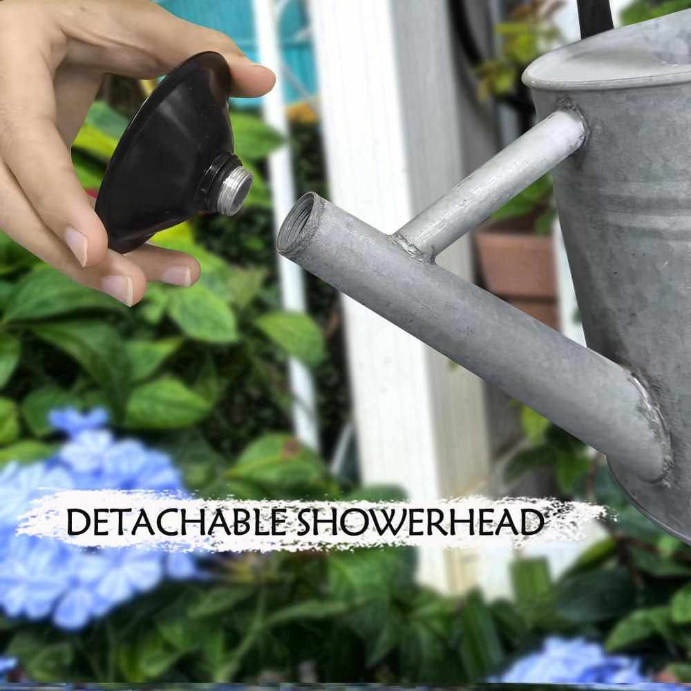 yourjoy metal watering can removed spout close-up showing interchangeable pouring options