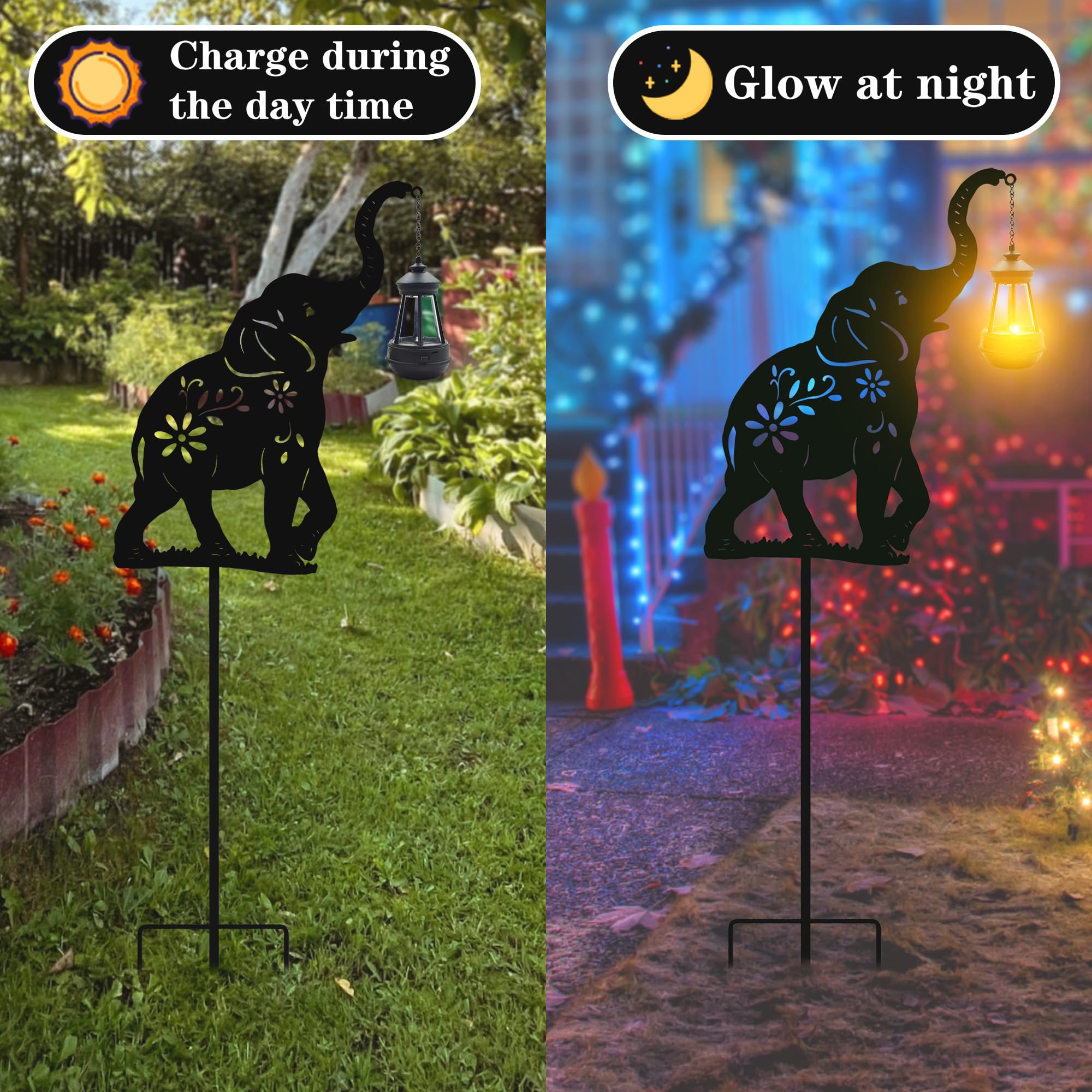Yourongmao two-prong stake installed in ground for stable secure placement