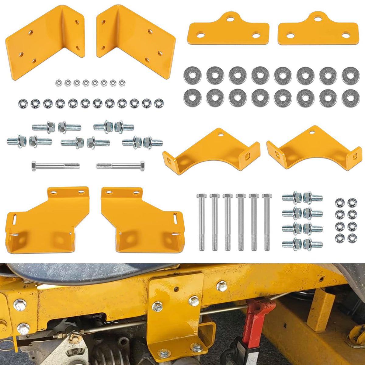 Yoursme front view of complete bracket kit showing components and benefit of full replacement