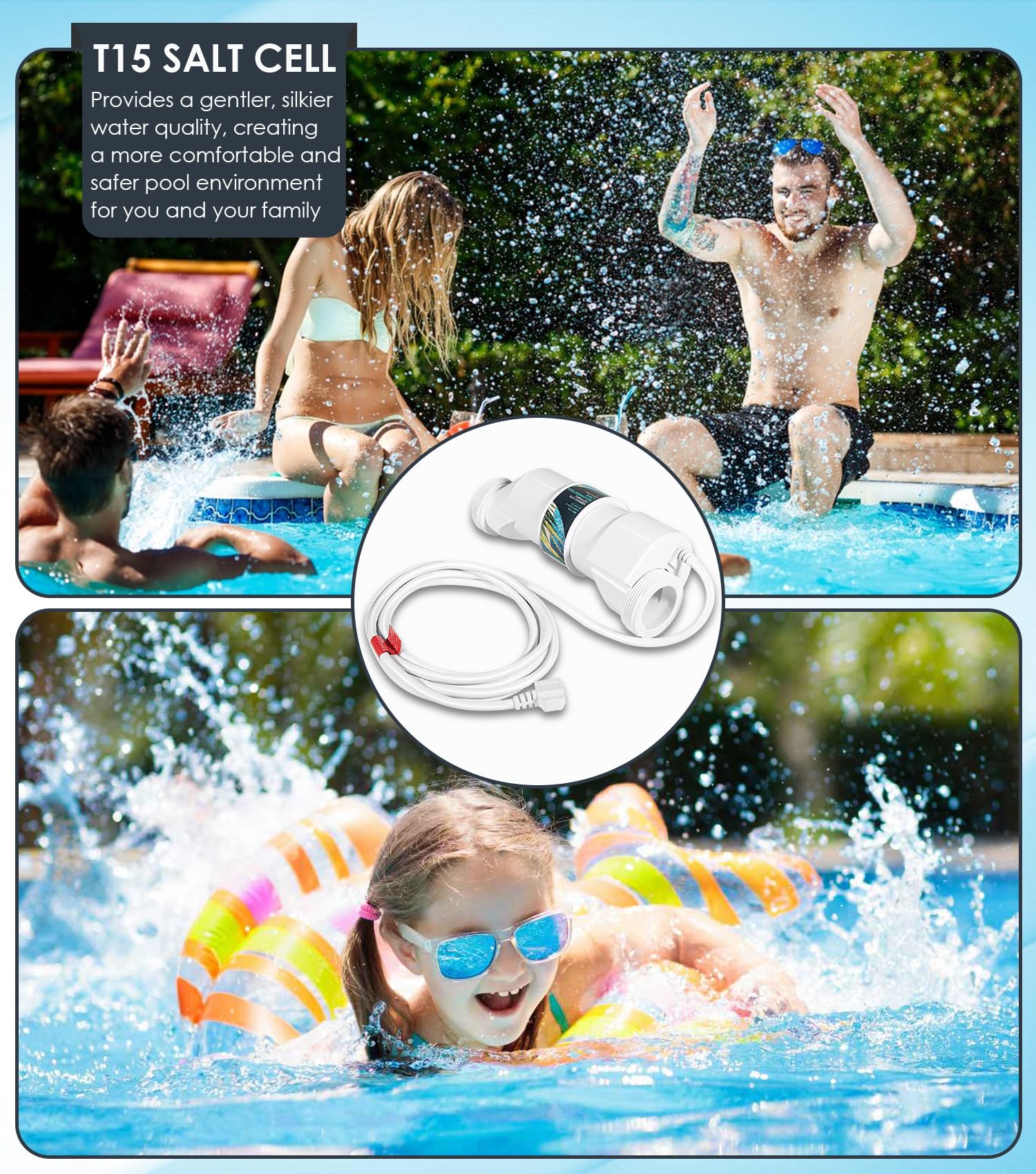Yoursme cell mounted on a pool equipment pad for real-world context