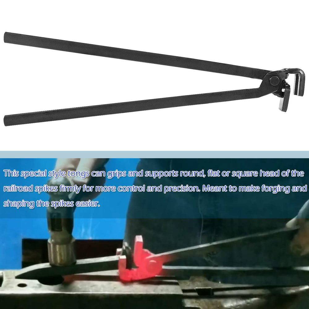 Yoursme tongs next to a hand for scale showing 15-inch length and leverage benefit