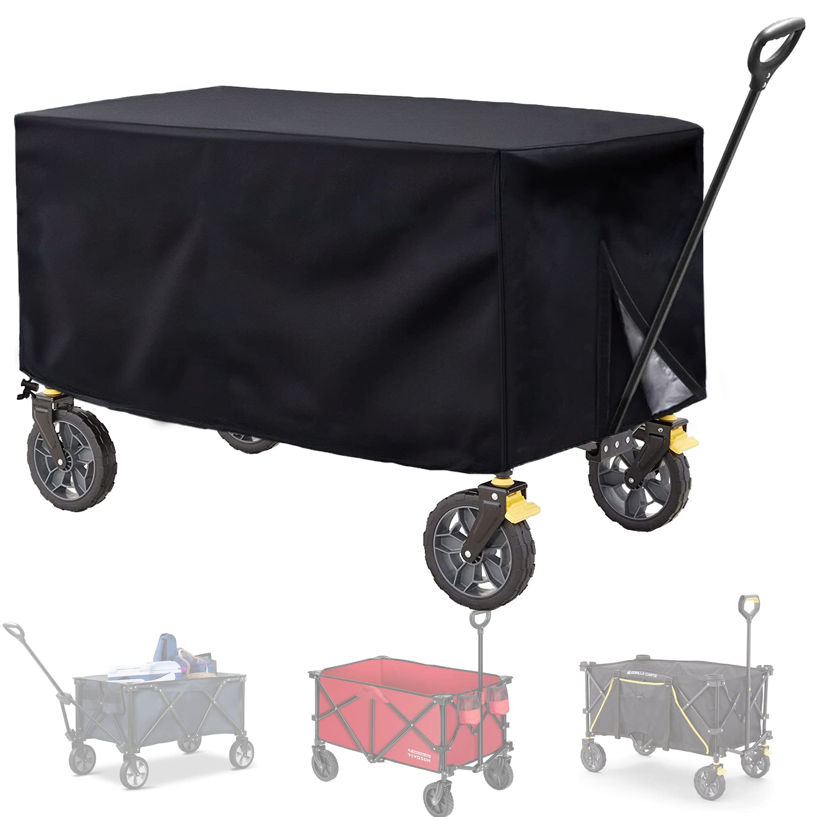 YOUSEEN front view of cover fitted on wagon showing full protection benefit