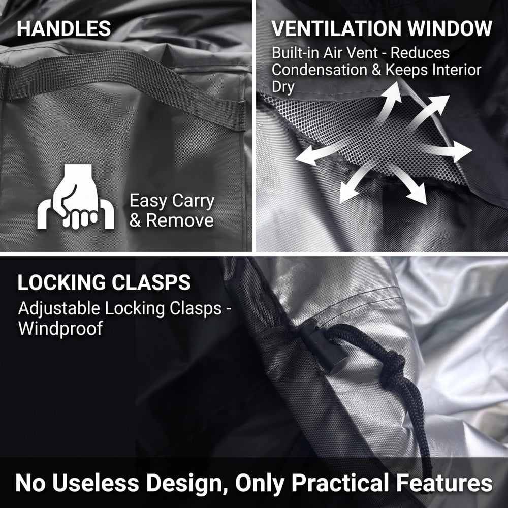 YOUSEEN handle and closing lock detail for easy carrying and secure fit