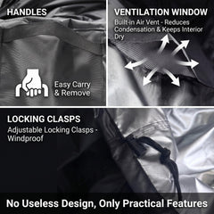 YOUSEEN handle and closing lock detail for easy carrying and secure fit