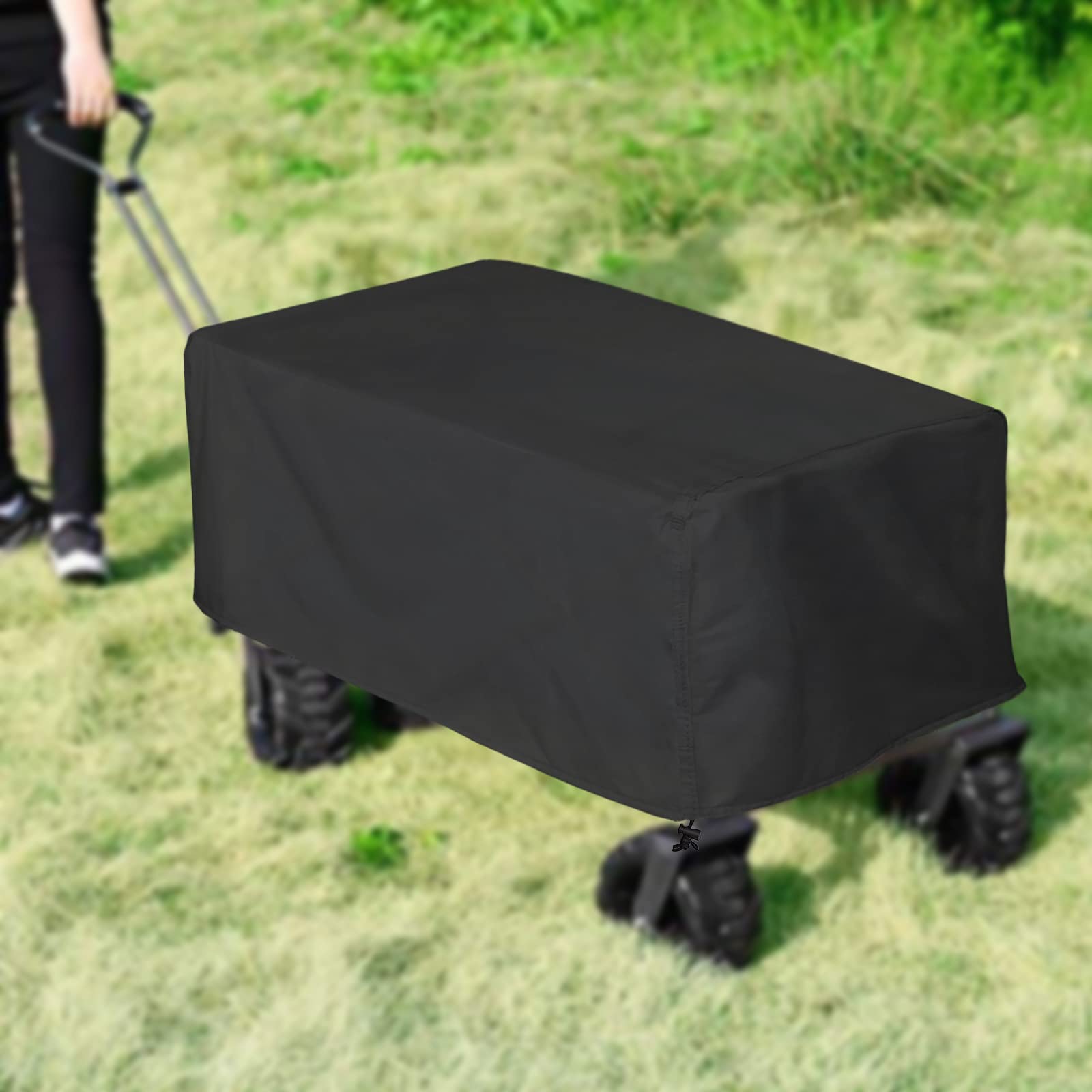 YOUSEEN side profile of cover on folding wagon showing secure fit benefit