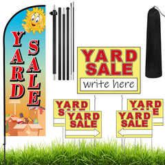 Yousoontic 7 ft feather flag front view showing high-visibility roadside benefit