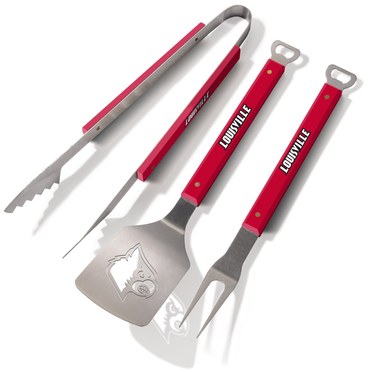 YouTheFan Louisville Cardinals 3-piece set front view showing tools and team branding, durable performance
