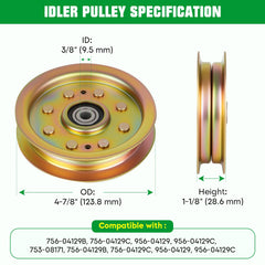 Youxmoto idler pulley detail highlighting bearing for quieter operation