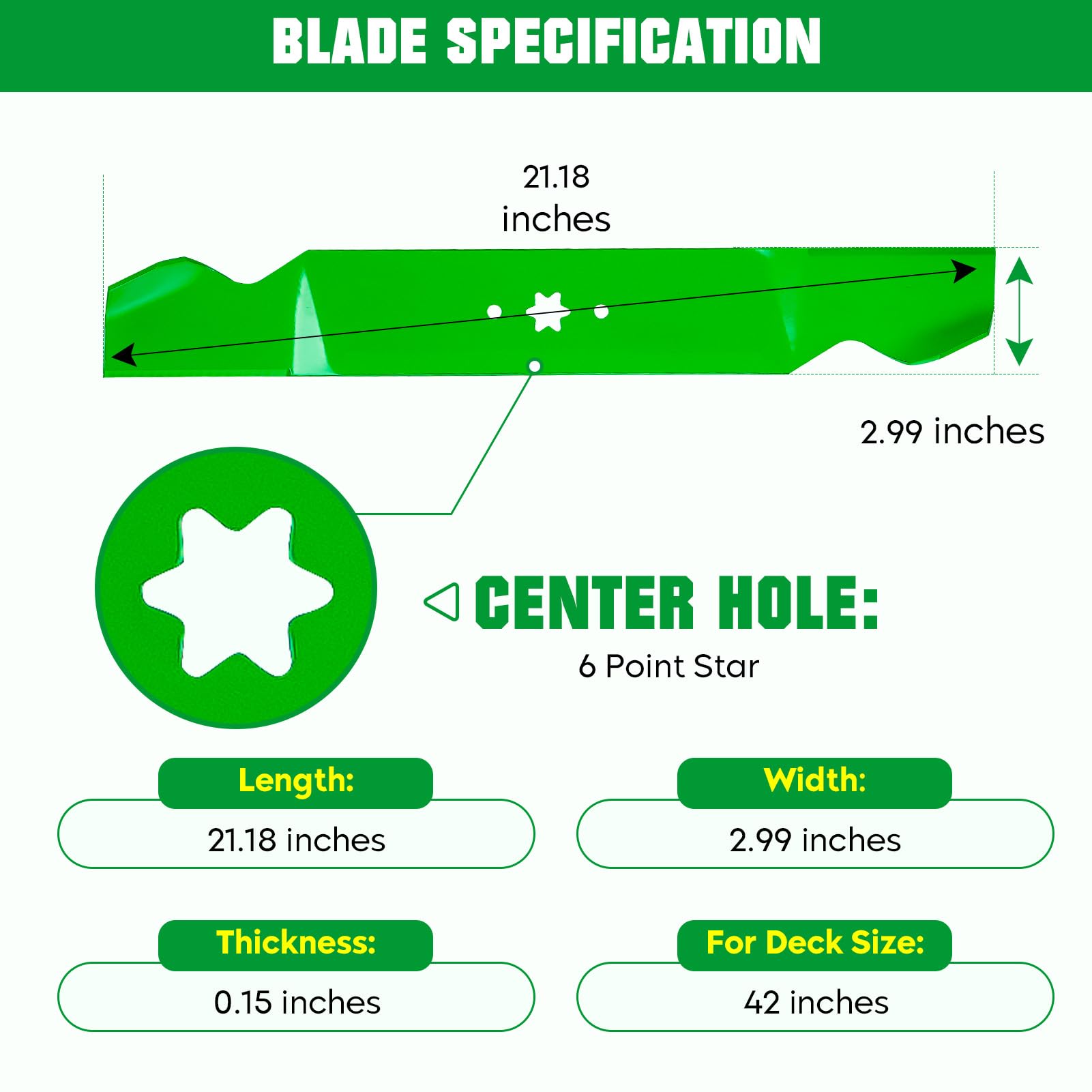 youxmoto mower blade profile detail showing sharp edge for cleaner cutting results