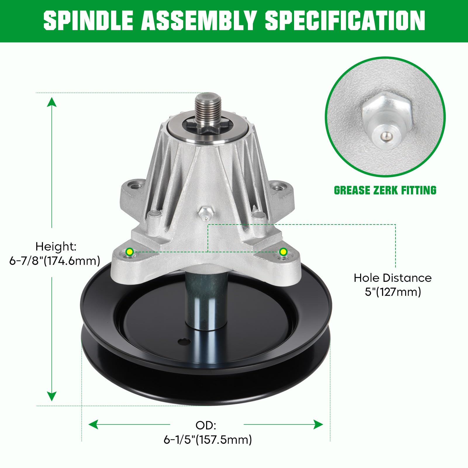 youxmoto spindle assembly close-up showing solid construction for reduced vibration