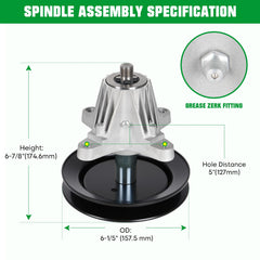 Youxmoto spindle close-up showing pulley and shaft for reliable blade rotation